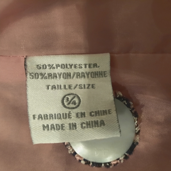 Suzy Shier Pink Short Plaid Blazer Size Small - Picture 5 of 5